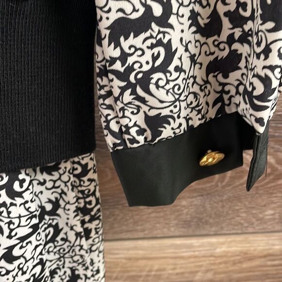 Evanna Petite Skirt Set , Size 10, Black and White Floral Print - Picture 6 of 12